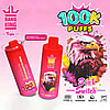 Pink Bang King vape ad with two pink disposable devices, an illustrated eagle, and bold 100k Puffs 3in1 Switch branding.
