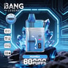Bang Legend Mamba disposable vape in blue with icy crystals, 60 puffs, 850 mAh, 19 mL capacity, adjustable airflow.