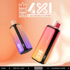 Two colorful cylindrical bottles with gradient orange-pink and purple hues, labeled Bang Box with “4 adjustable flavors” text, set against a warm peach background.