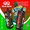 Gaming-style ad showing two black vape pods with red graphics, “Combo 180K Bang,” and a cartoon skeleton face