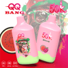Two pink vape bottles in front of a gorilla face graphic with “500K” and “Watermelon Dragon Fruit” text