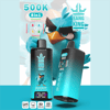 Two blue vape devices with “BANG KING” branding and “500K 8in1” labels, featuring a cartoon blue bird mascot