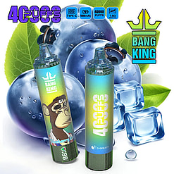 Two gradient blue-green disposable vape pens with 