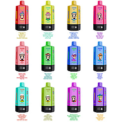 Sixteen colorful Bang energy drink bottles arranged in a grid, each with a cartoon character on the label and a black bottom.
