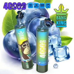 Two gradient blue-green disposable vape pens with