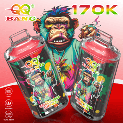Two colorful energy drink cans with stylized monster graphics and “BANG” branding, with “170K” text above