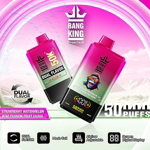 Bang King 50000 Puffs – Dual Flavour Disposable Vape | 0%/2%/3%/5% Nicotine | Mesh Coil - obrazek 5