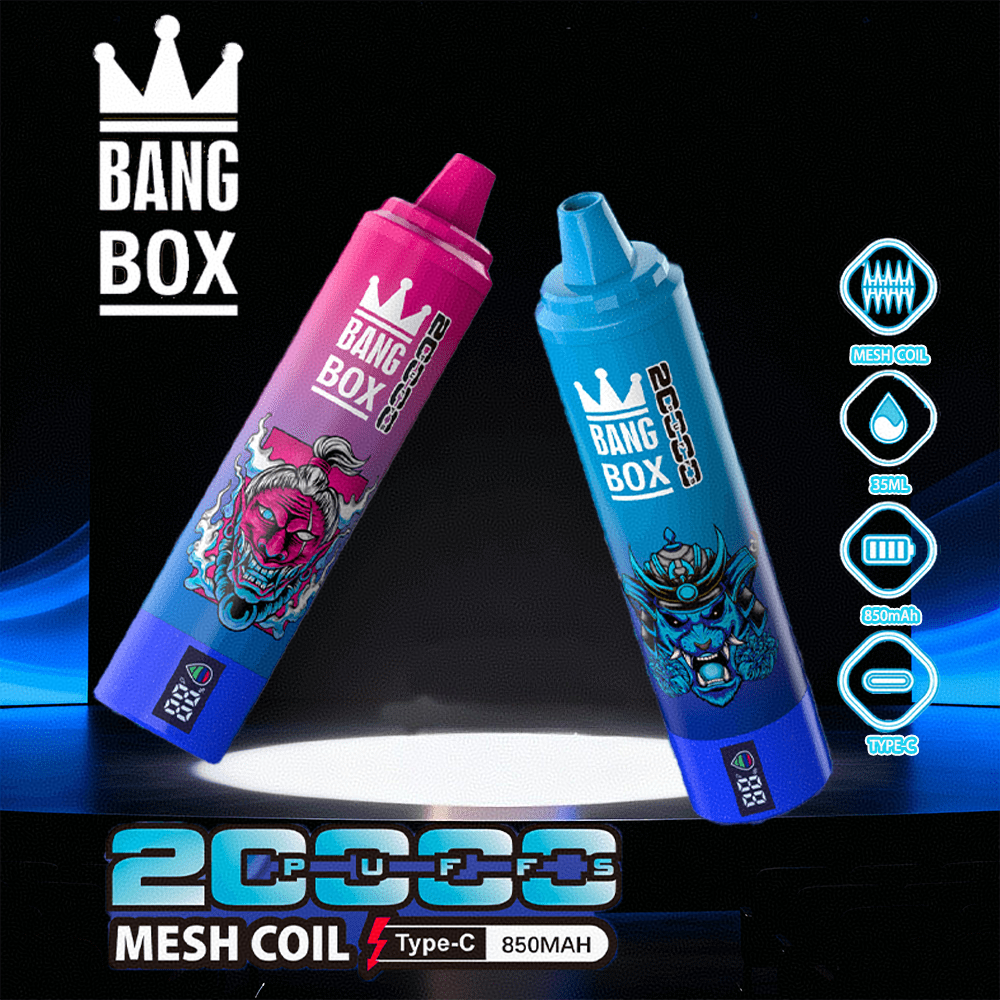 Bang Box 20000 20K Puffs | 0%/2%/3%/5% Nicotine | Premium Mesh Coil