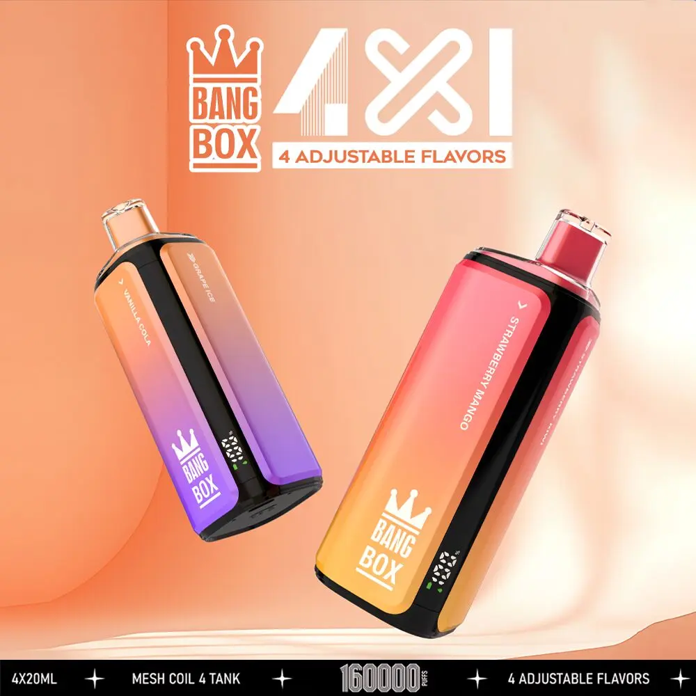 Bang Box 160000 160K Puffs | 0%/2%/3%/5% Nicotine | 4-in-1 Multi-Flavor