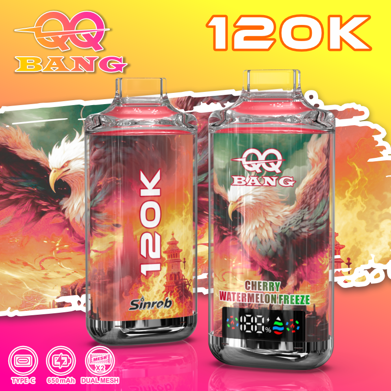 QQBANG 120000 120K Puffs | 0%/2%/3%/5% Nicotine | 1.0ohm Mesh Coil Smart Disposable Vape