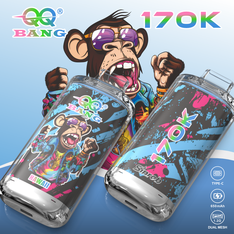 QQBANG Crystal 170000 170K Puffs | 0%/2%/3%/5% Nicotine | Crystal Craft 1.0ohm Mesh Coil Smart Disposable Vape