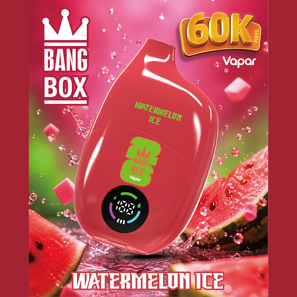 Bang Box 60000 60K Puffs | 0%/2%/3%/5% Nicotine | 40mL Massive Capacity Smart LED Display Mesh Coil Disposable Vape