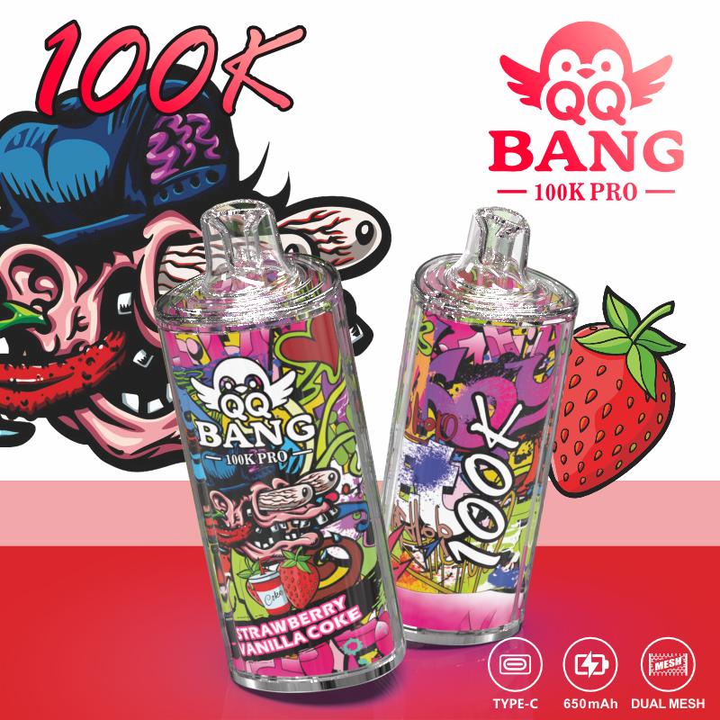 QQ BANG 100000 100K Pro Puffs | 0%/2%/3%/5% Nicotine | 0.5Ω Sub-Ohm Cloud Mesh Coil Smart Disposable Vape