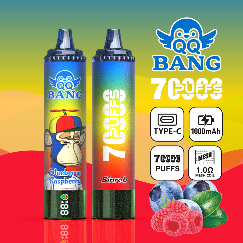 QQ Bang 70000 70K Puffs | 0%/2%/3%/5% Nicotine | Original LED Display Edition Adjustable Airflow Mesh Coil Disposable Vape